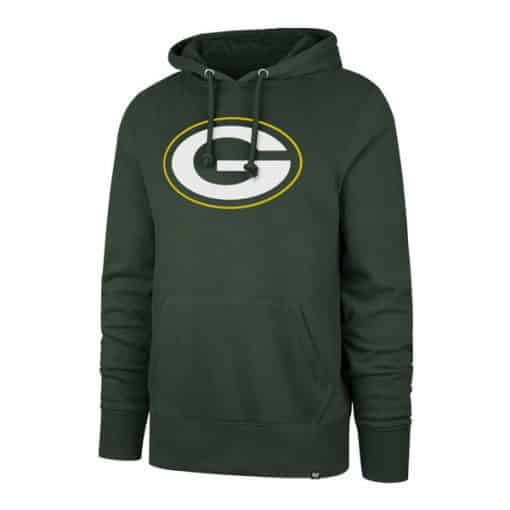 Green Bay Packers Men's 47 Brand Logo Dark Green Pullover Hoodie