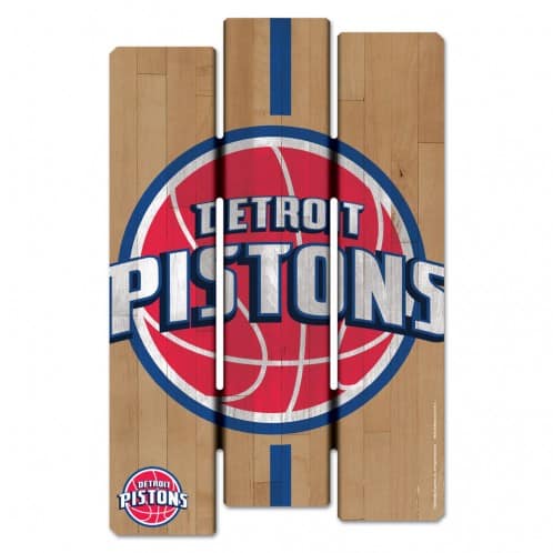 Pistons Wood Fence Sign