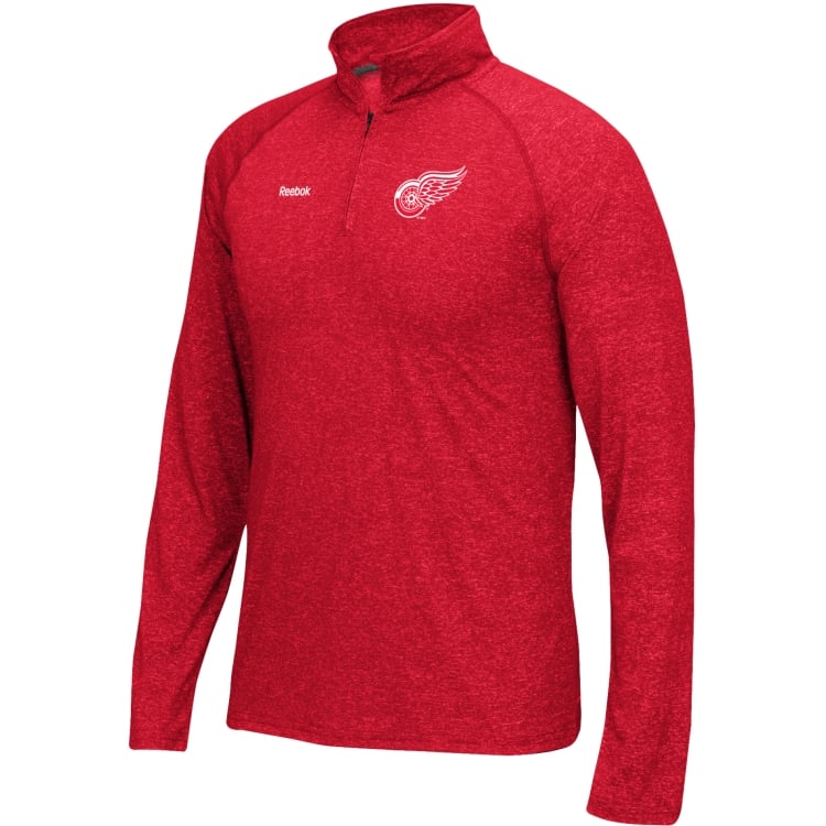 Detroit Red Wings Mens Left Winger Red Quarter-Zip Shirt - Size 3XL
