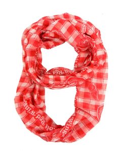 Red Wings Plaid Infinity Scarf