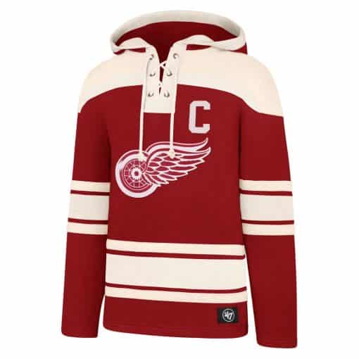 Steve Yzerman Detroit Red Wings Men's 47 Brand Red Vintage Pullover Jersey Hoodie