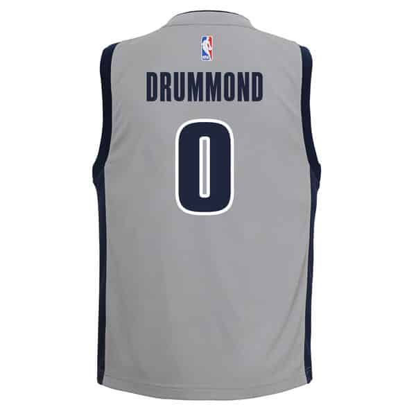 Andre Drummond Detroit Pistons YOUTH Gray Replica Jersey - Detroit Game Gear