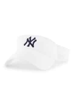 New York Yankees 47 Brand White VISOR Clean Up Adjustable Hat