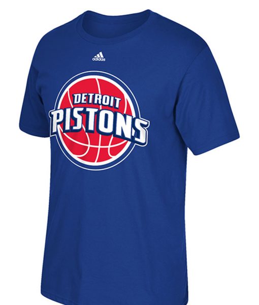 Detroit Pistons Logo Adidas Blue T-Shirt - Detroit Game Gear