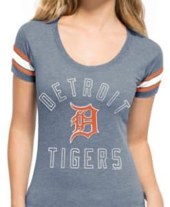 Detroit Tigers Womens 47 Brand Fantasy Campus Scoop Shirt
