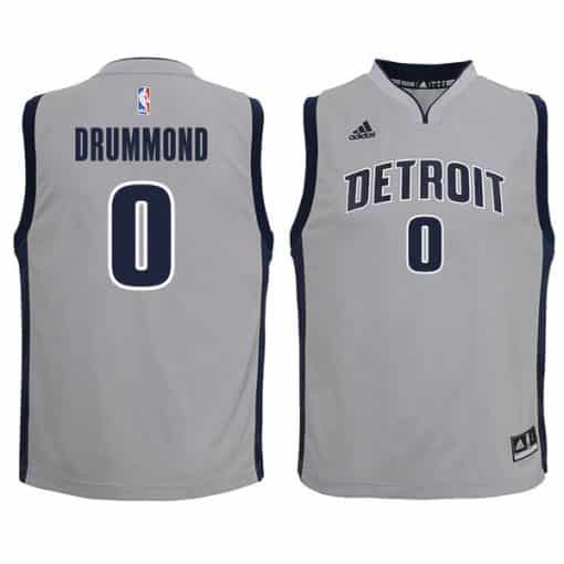 Andre Drummond Detroit Pistons YOUTH Adidas Gray Replica Jersey