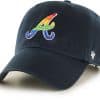 Atlanta Braves Pride Clean Up Navy 47 Brand Adjustable Hat