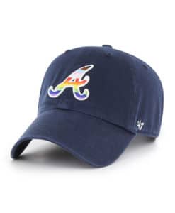 Atlanta Braves Pride 47 Brand Navy Clean Up Adjustable Hat