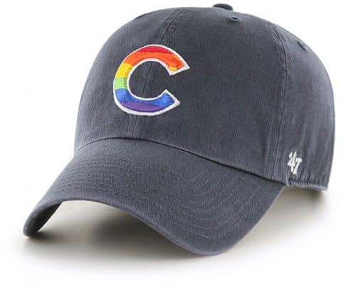 Chicago Cubs Pride 47 Brand Vintage Navy Clean Up Adjustable Hat