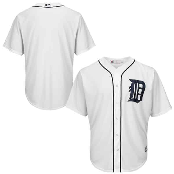 Majestic Detroit Tigers Youth White Official Cool Base Jersey Size: Large