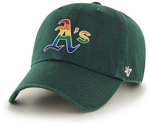 Oakland Athletics Pride 47 Brand Dark Green Clean Up Adjustable Hat
