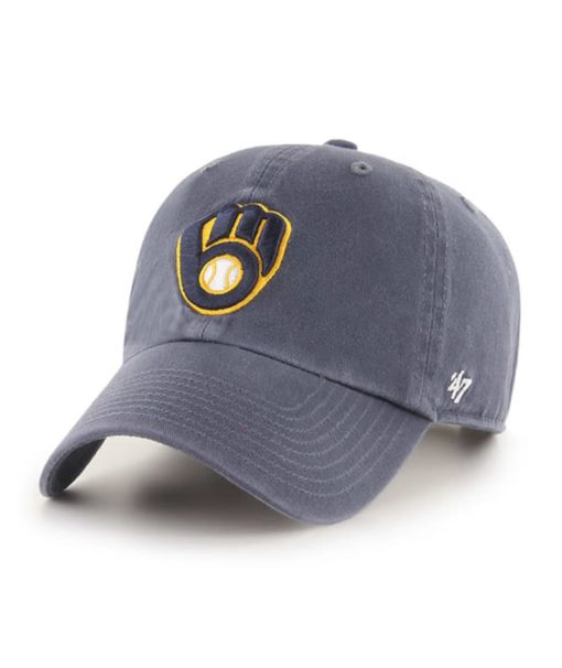 Milwaukee Brewers 47 Brand Vintage Clean Up Adjustable Hat