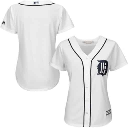 Detroit Tigers Women's Majestic White Home Cool Base Jersey
