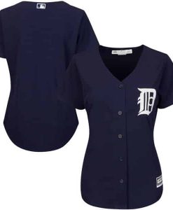 Detroit Tigers Women's Majestic Navy Alternate Cool Base Jersey