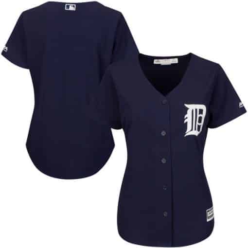 Detroit Tigers Women's Majestic Navy Alternate Cool Base Jersey