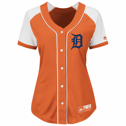 Detroit Tigers Women's Majestic Orange Alternate Jersey