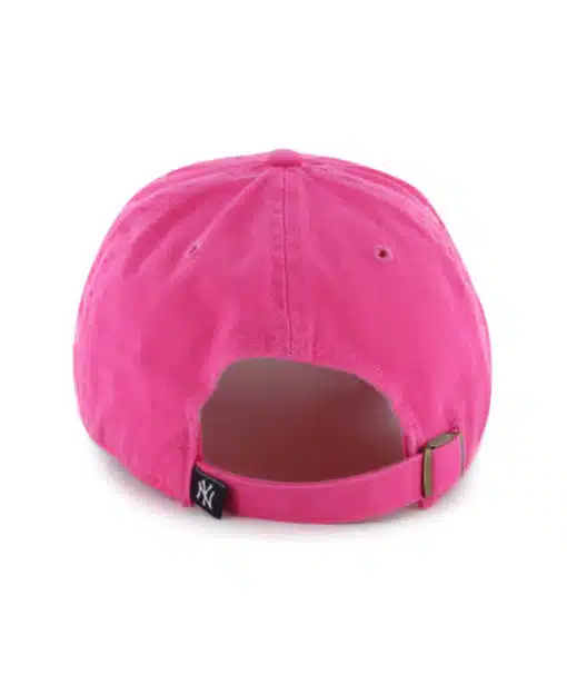 New York Yankees 47 Brand Bright Pink Clean Up Adjustable Hat - Image 2