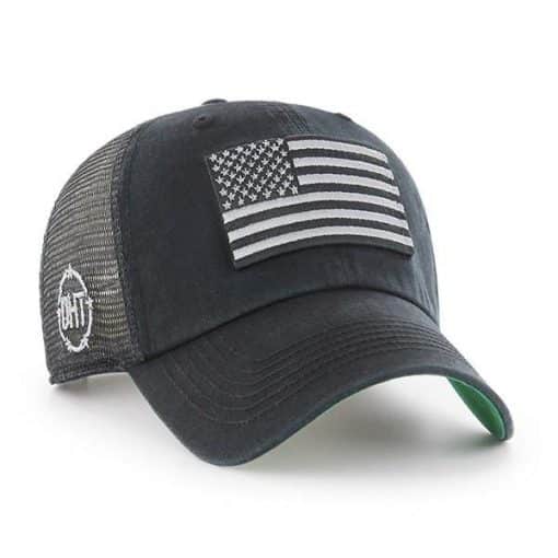 Operation Hat Trick Clean Up Trawler Black 47 Brand USA Flag Hat