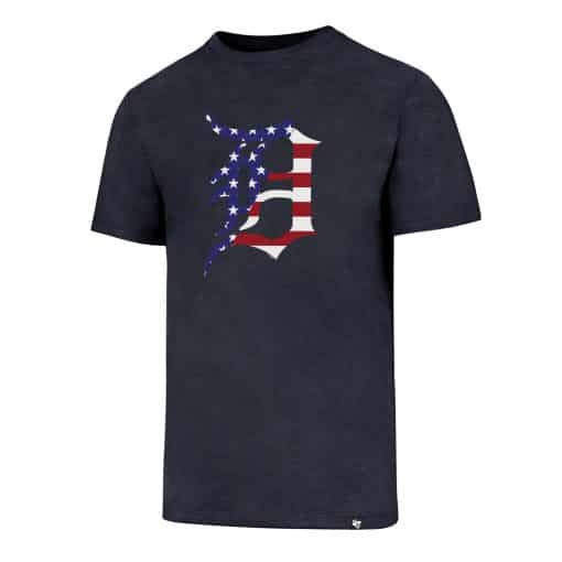 Detroit Tigers 47 Brand Men's Navy Stars & Stripes T-Shirt