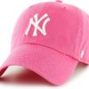 New York Yankees 47 Brand Bright Pink Clean Up Adjustable Hat
