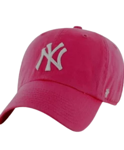 New York Yankees 47 Brand Bright Pink Clean Up Adjustable Hat