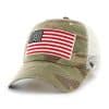 Operation Hat Trick Faded Camo 47 Brand Adjustable USA Flag Hat