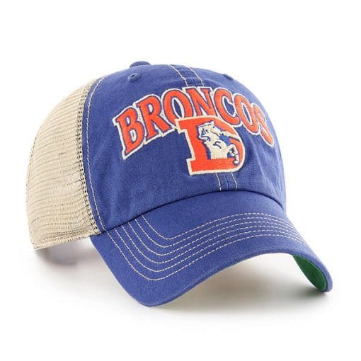 Denver Broncos 47 Brand Tuscaloosa Clean Up Vintage Blue Adjustable Hat