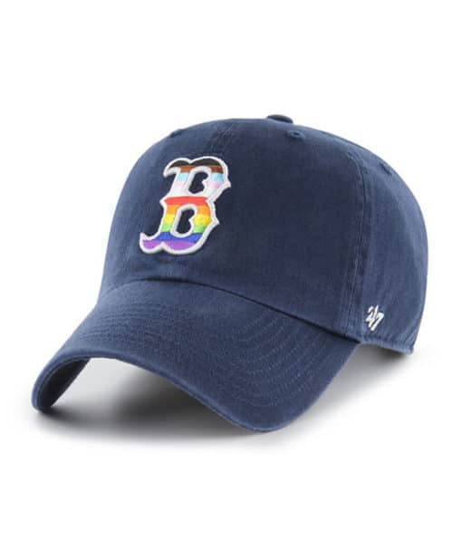 Boston Red Sox Pride 47 Brand Navy Clean Up Adjustable Hat