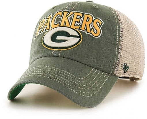 Green Bay Packers Tuscaloosa Clean Up Vintage Green 47 Brand Adjustable Hat