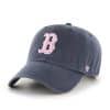 Boston Red Sox 47 Brand Pink Vintage Navy Clean Up Adjustable Hat