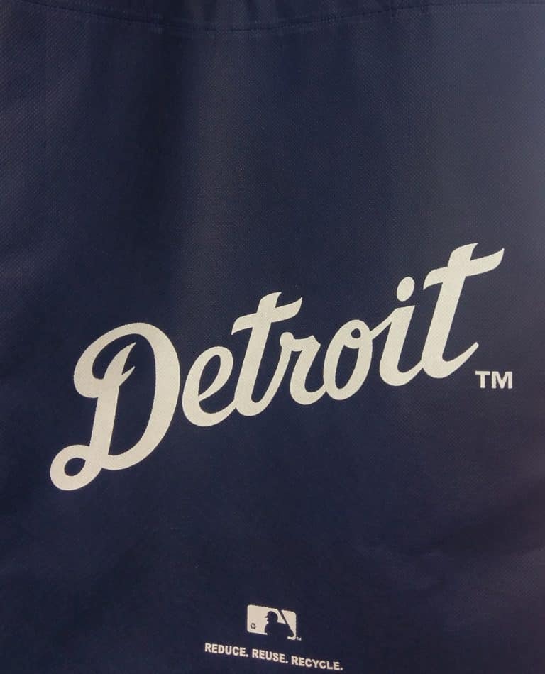 Detroit Tigers Reusable Navy Tote Grocery Bag - Detroit Game Gear