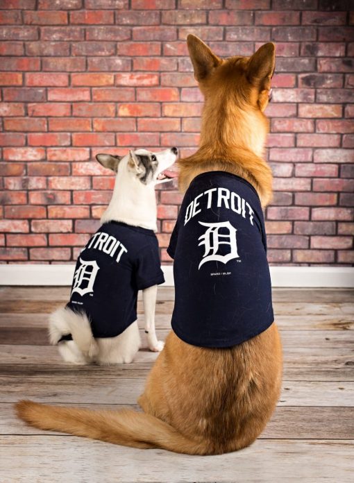 Detroit Tigers Navy Dog T-Shirt Tee