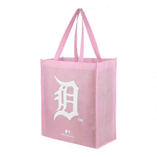 Detroit Tigers Pink Reusable Tote Grocery Bag