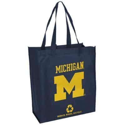 Michigan Wolverines Reusable Tote Grocery Bag