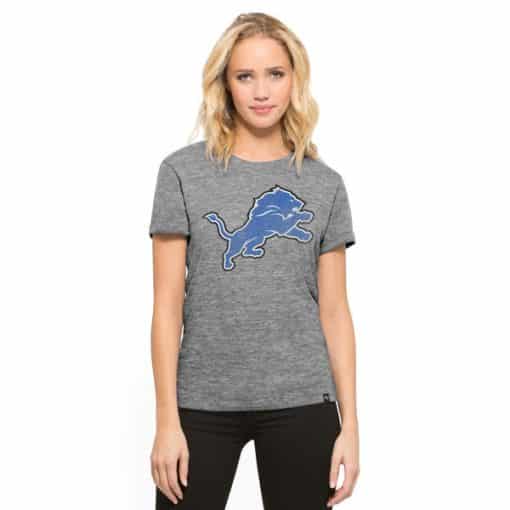 Detroit Lions 47 Brand Women's MVP Vintage Grey T-Shirt