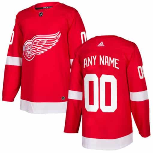 Detroit Red Wings CUSTOM Men's Adidas Authentic Home Jersey