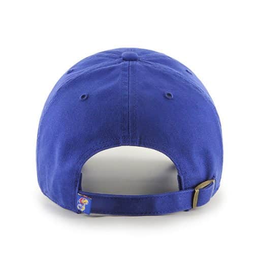 Kansas Jayhawks 47 Brand Clean Up Blue Adjustable Hat Back