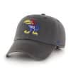 Kansas Jayhawks 47 Brand Clean Up Charcoal Adjustable Hat