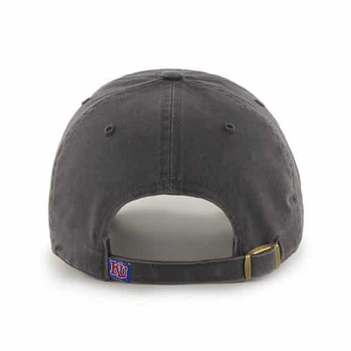 Kansas Jayhawks 47 Brand Clean Up Charcoal Adjustable Hat Back