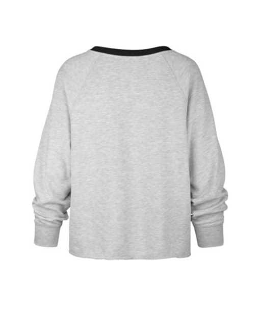 Detroit Lions 47 Brand Women's Gray Crew Upstage Kennedy Pullover Sweatshirt - Image 2