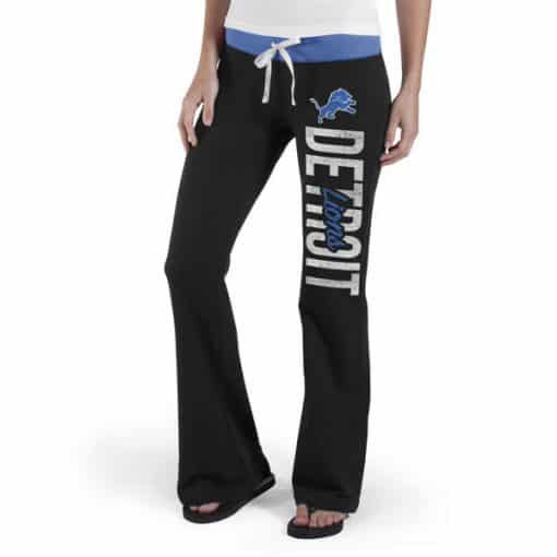 Detroit Lions 47 Brand Women's Black Sweatpants Detroit Game Gear