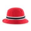 Kansas City Chiefs 47 Brand L/XL Striped Red Bucket Hat Back