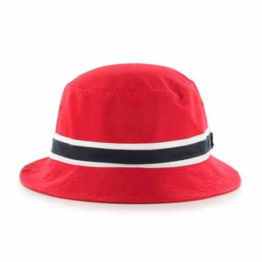 Kansas City Chiefs 47 Brand L/XL Striped Red Bucket Hat Back