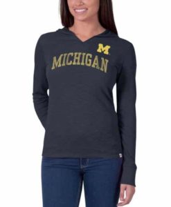 Michigan Wolverines Women's 47 Brand Navy Primetime Hoodie