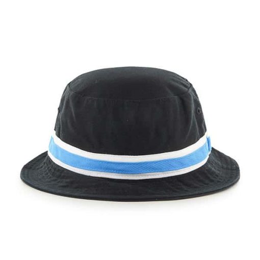 Carolina Panthers 47 Brand Striped Bright Blue Bucket Hat Back