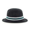 Philadelphia Eagles 47 Brand Striped Black Bucket Hat Back