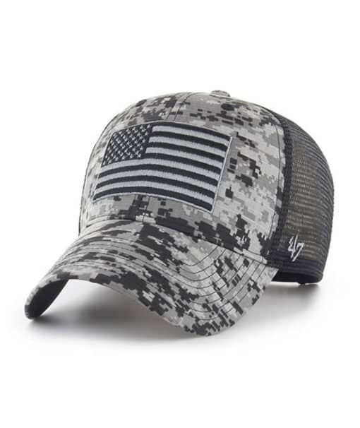 Operation Hat Trick Gray Digital Camo 47 Brand USA Flag Hat