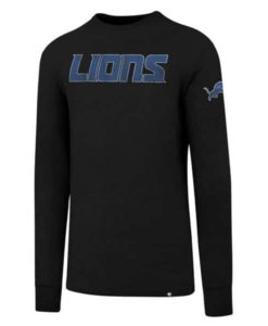 Detroit Lions Men's 47 Brand Jet Black Long Sleeve Scrum T-Shirt