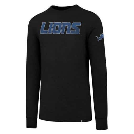 Detroit Lions Men's 47 Brand Jet Black Long Sleeve Scrum T-Shirt