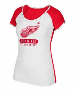 Detroit Red Wings Women's Adidas Constructed Raglan Tee